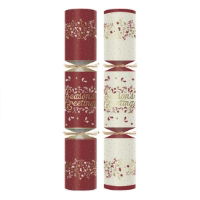 Burgundy Seasons Greetings Crackers - 12" - Content C - Case of 50