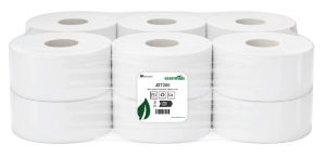 Mini Jumbo Toilet Rolls - 2 ply - 3" Core - Case of 12