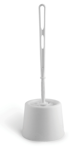 Economy Toilet Brush Set - White