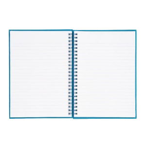 Wirebound A5 Notebook - Hard Cover Feint Ruled - 160 Pages