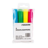 Hi-Glo Highlighters - Assorted Colours - Pack of 4