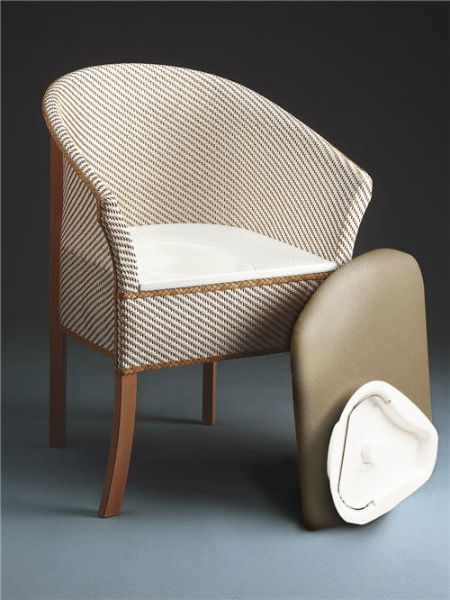 Basketweave Commode Chair