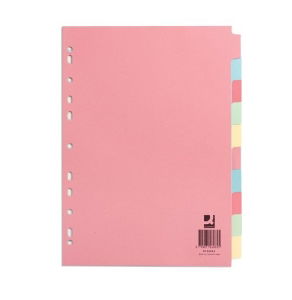 10 Part Divider - A4 - Multicoloured