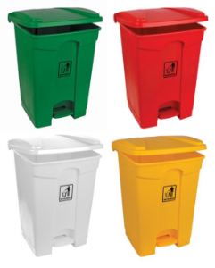 Plastic Pedal Bin - 45L - Various Colours