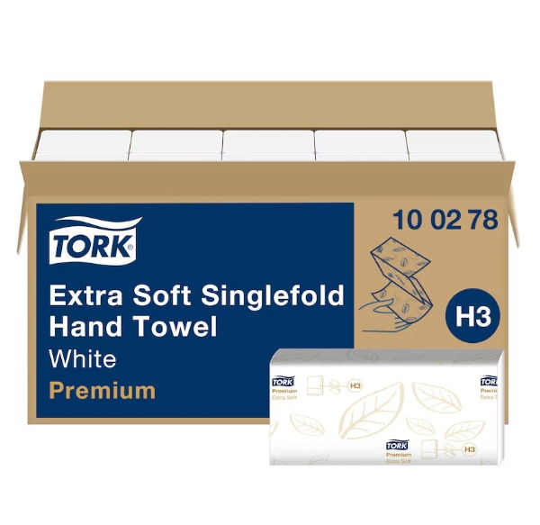 Tork Supersoft Hand Towels 2 Ply White - 3000 -  Z Fold - A15.29750