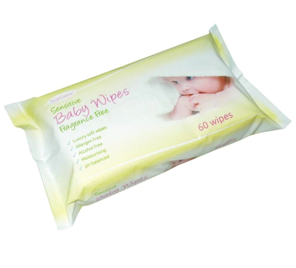 Baby Wipes - Fragrance Free -  Case 12 x 60