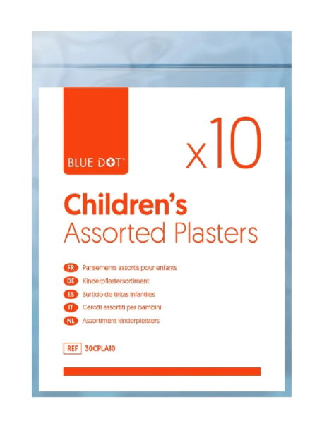 Blue Dot Childrens' Plasters - Assorted - Pack of 10