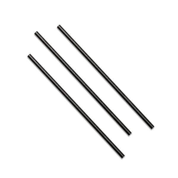 Paper Straws - Black - Pack of 250