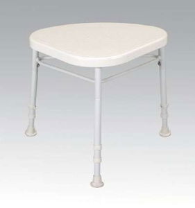 White Line Corner Shower Stool