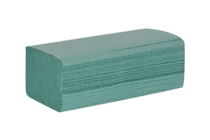 Green V-Fold Hand Towels - 1 Ply - Case of 5010