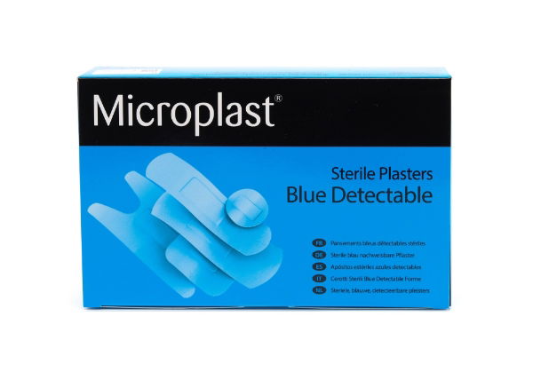 Microplast Blue Detectable Plasters - Assorted - Pack of 100